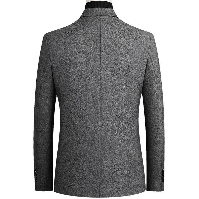 Herren eleganter Wollblazer im klassischen Schnitt mit feiner Textur Drune