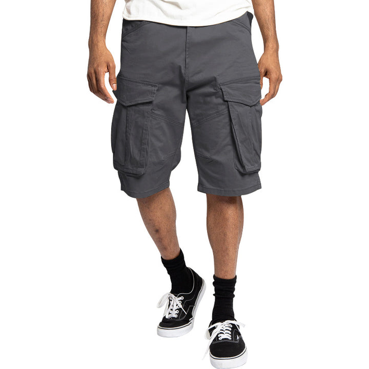 Herren nan robuste Cargoshorts mit großen Klappentaschen und lockerer Passform Drune
