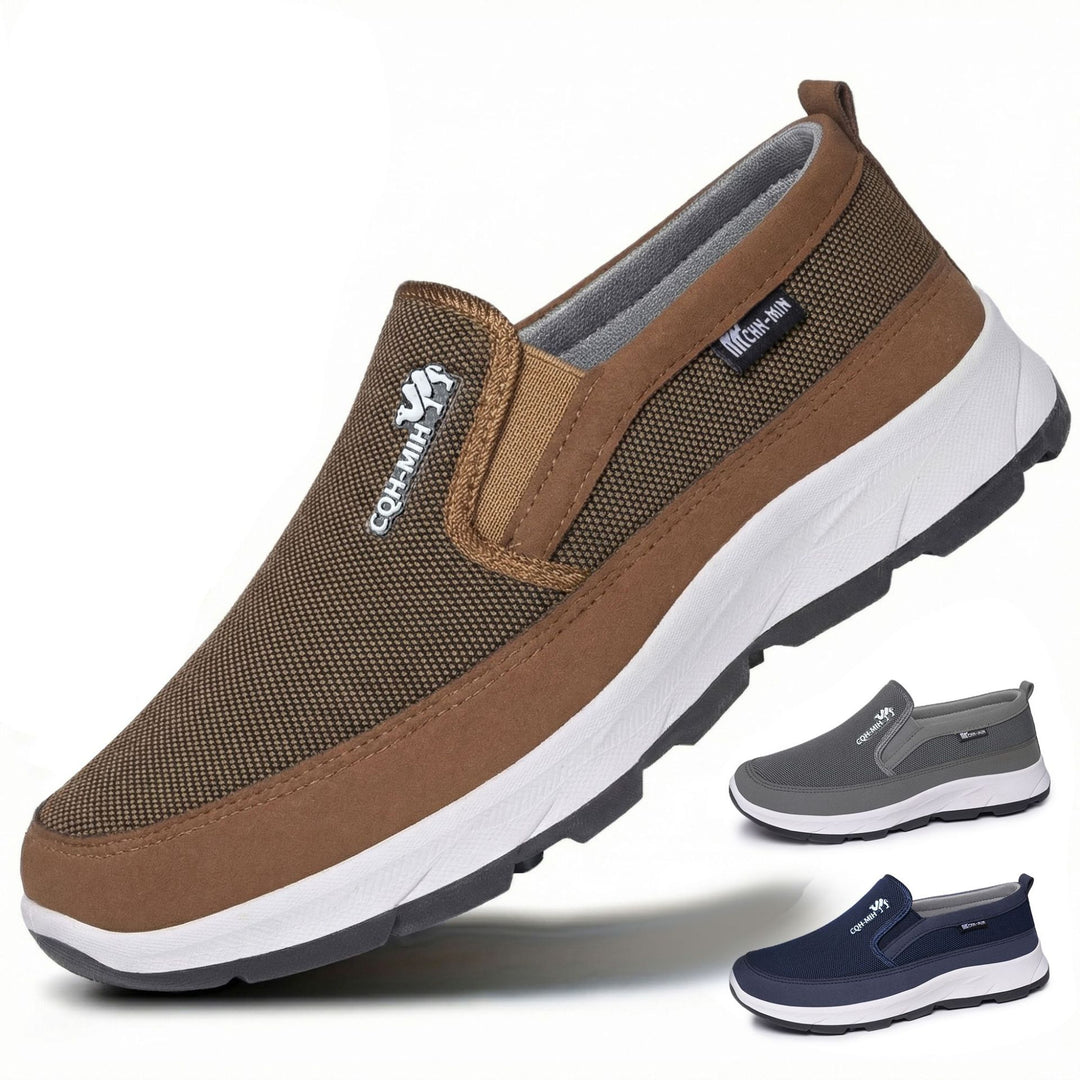 Herren nan gepolsterter Slip-On Komfort-Sneaker mit elastischem Einstieg, stoßdämpfender EVA-Plateausohle und herausnehmbarem Komfortfußbett Drune