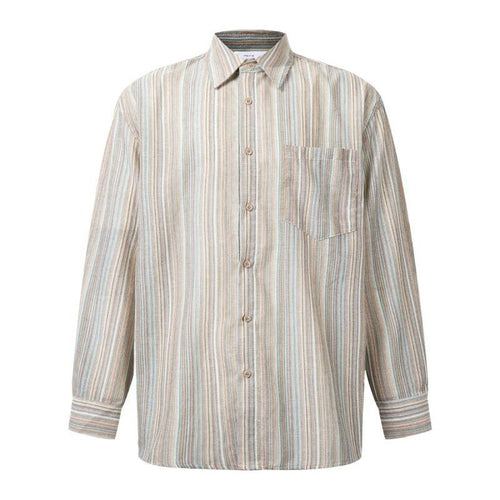 Herren Elegantes Langarmhemd mit Streifen Drune