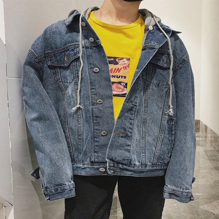 Herren Lässige Denimjacke mit Fleece-Futter Drune 1788342597