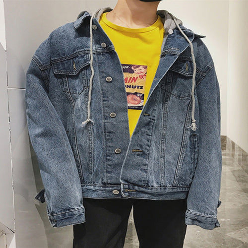 Herren Lässige Denimjacke mit Fleece-Futter Drune 1788342597