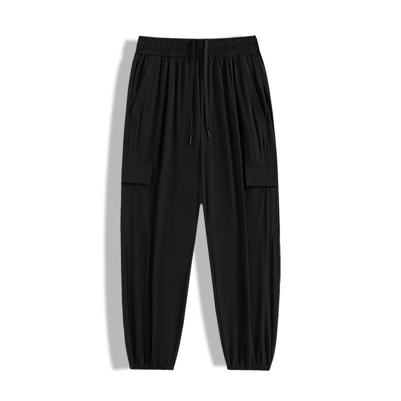 Herren Modische Cargo-Hose mit elastischem Bund und seitlichen Taschen Drune