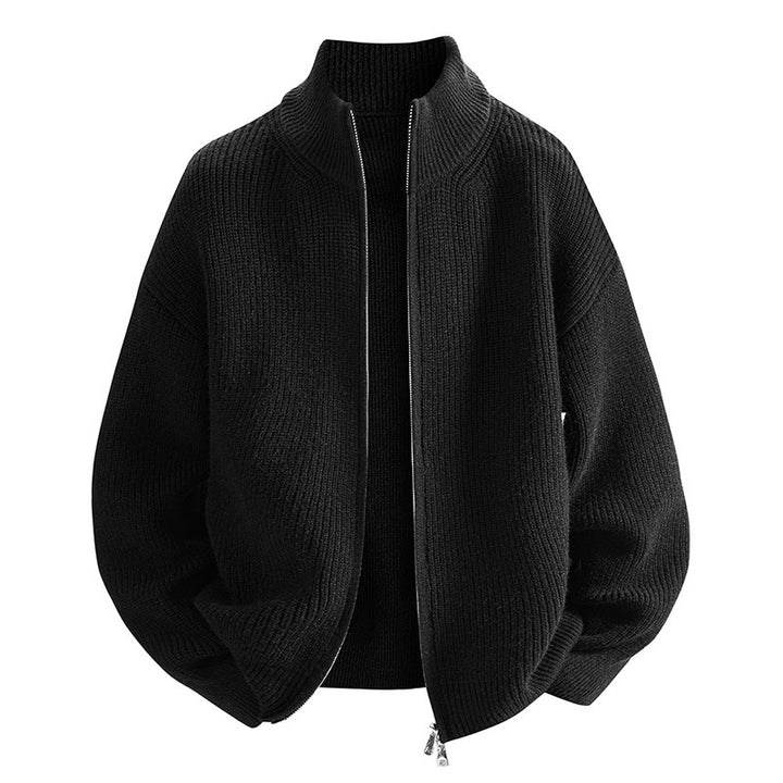Herren Modische Strickjacke mit hohem Kragen Drune 1787964733