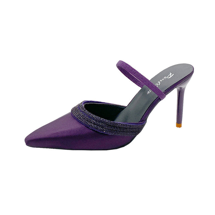 Damen elegante Sling-Pumps mit Glitzerakzenten Drune