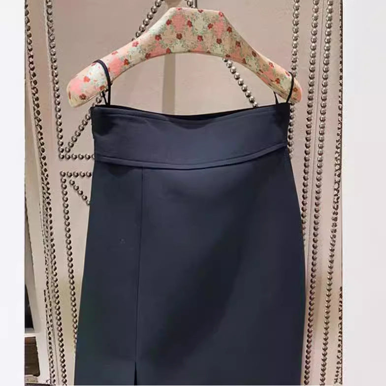 Damen Eleganter Bleistiftrock mit Schlitz Drune