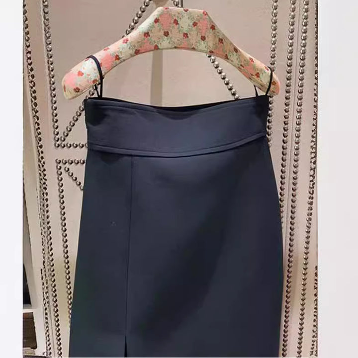 Damen Eleganter Bleistiftrock mit Schlitz Drune