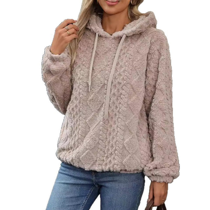 Damen Kuscheliger Hoodie im besonderen Strickdesign Drune