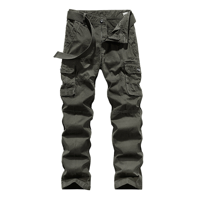 Herren Multifunktionale Canvas‑Cargo‑Hose mit Kniefalten und Mehrfach‑Taschen Drune