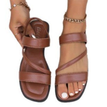 Damen Komfortable Riemchen-Sandalen mit gepolsterter Fußbettgestaltung Drune