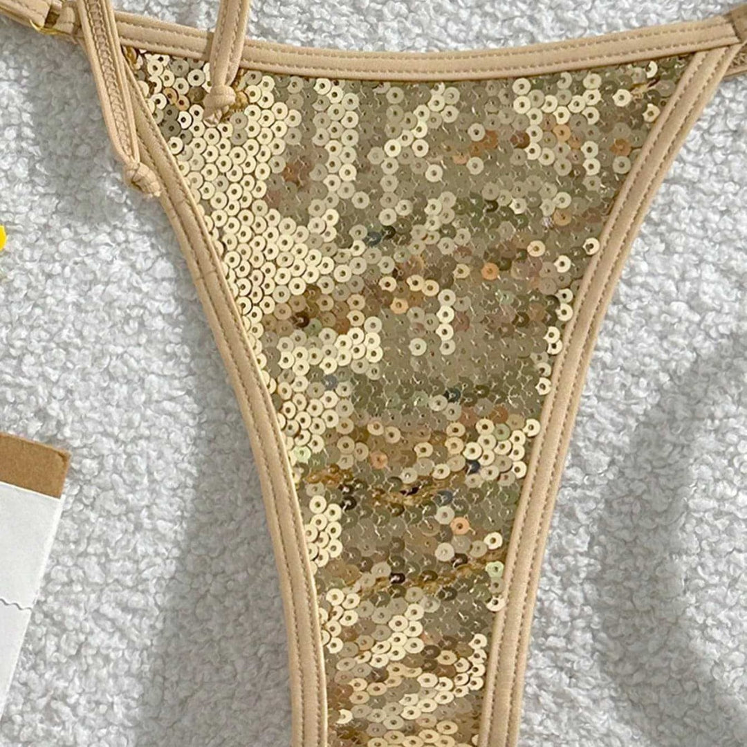 Damen Glitzernder Triangel-Bikini Drune
