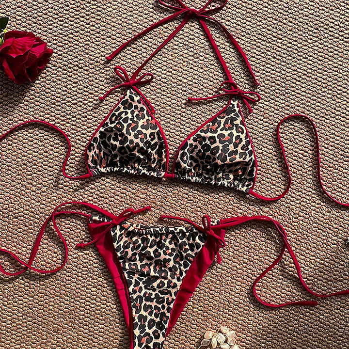 Damen Triangel-Bikini mit verspieltem Animal-Print Drune