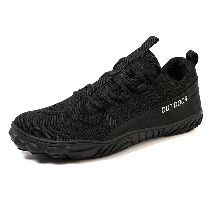 Herren leichte Outdoor-Trailrunning-Sneaker mit atmungsaktivem Strickoberteil, verstärkter Zehenkappe und griffiger Offroad-Laufsohle Drune