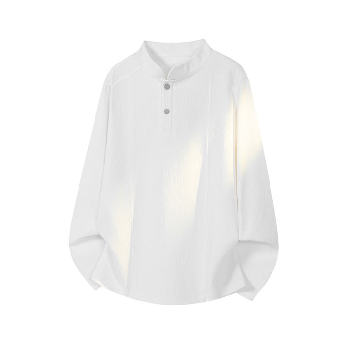Herren Hochwertiger langärmeliger Pullover mit Knopfleiste Drune