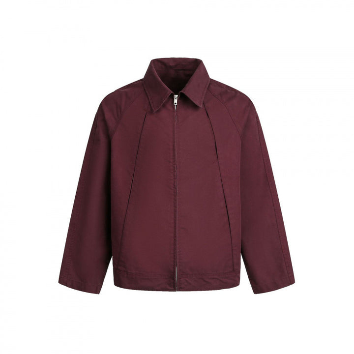 Herren Boxy-Reißverschlussjacke mit Raglanärmeln und markanten Teilungsnähten Drune
