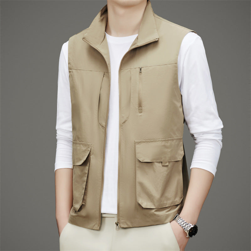 Herren leichte Outdoor-Weste mit praktischen Taschen und modernem Schnitt Drune