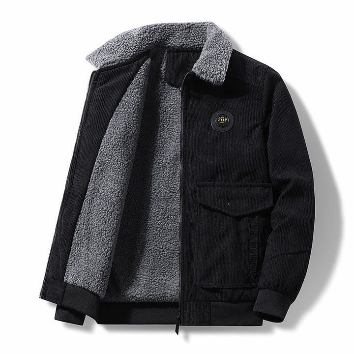 Herren  Cordura-Sherpa-Futter Bomberjacke mit Klappen-Nutzertaschen Drune
