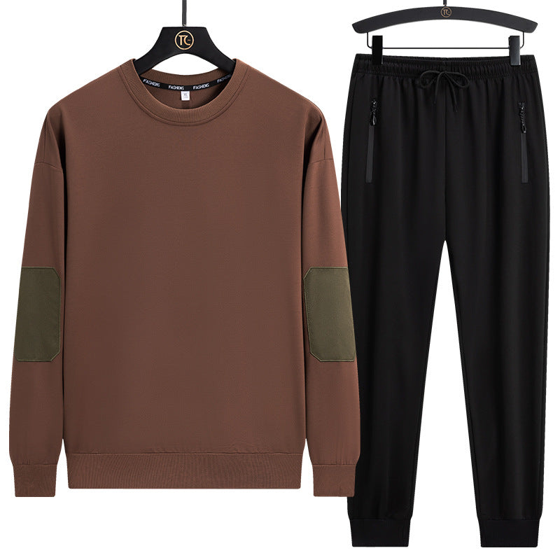 Herren Sportives Lounge-Set aus Funktionsfleece mit Ellenbogenpatches & Reißverschlusstaschen Drune