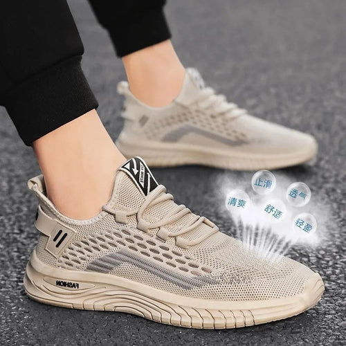 Herren Leichter Strick-Sneaker mit gepolsterter Komfortsohle und atmungsaktivem Mesh Drune