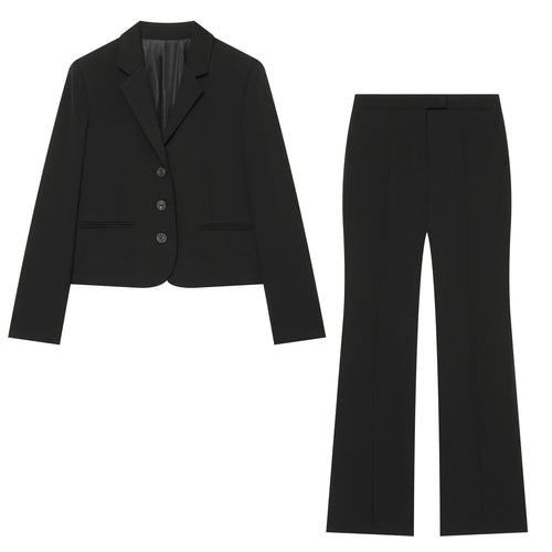 Damen Kurzblazer mit taillierter Silhouette, durchgehender Knopfleiste und feiner Innenfütterung Drune