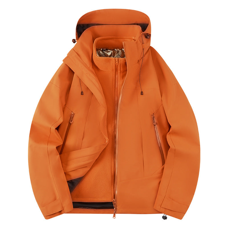 Herren zweilagige Softshell‑Outdoorjacke mit herausnehmbarem Fleece‑Innenlayer, wind‑ und wasserabweisend Drune