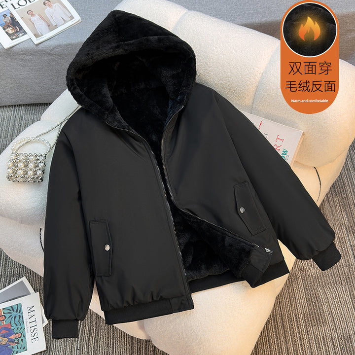 Damen Fleecegefütterte Kapuzenjacke mit Wendeoption Drune