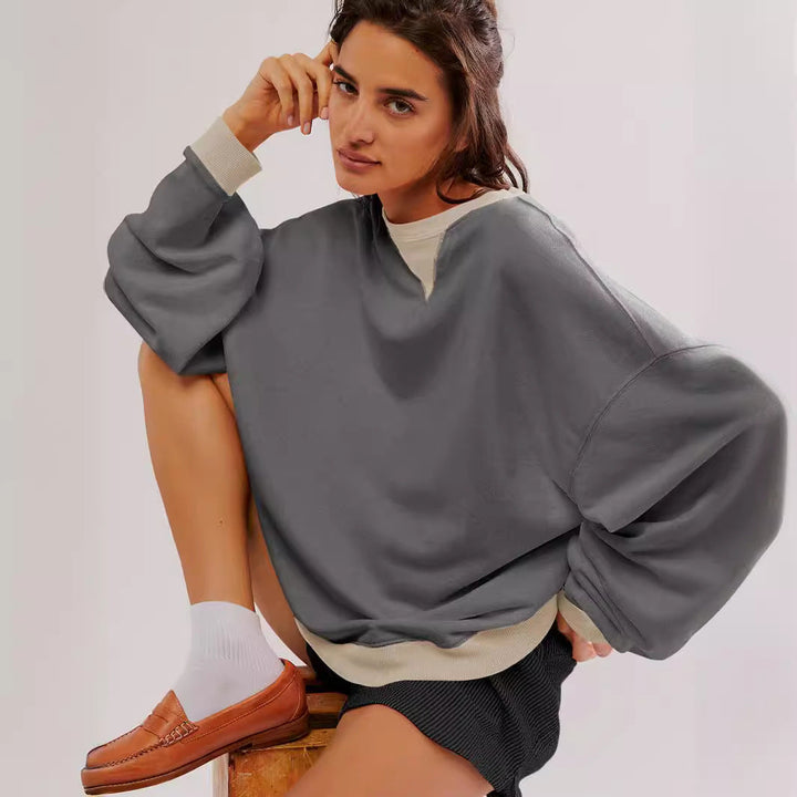 Damen Oversized Sweatshirt mit modernem Design und weichem Material Drune