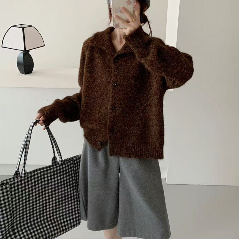 Damen Kuschelige Strickjacke mit feinen Knopfdetails und lässigem Schnitt Drune