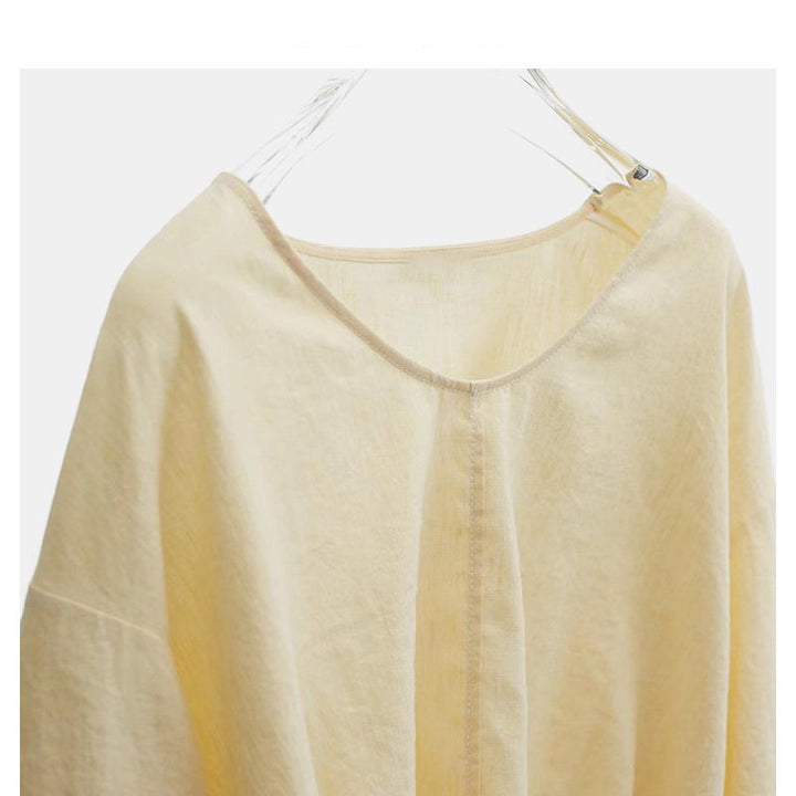 Damen Luftige und bequeme Leinenbluse Drune