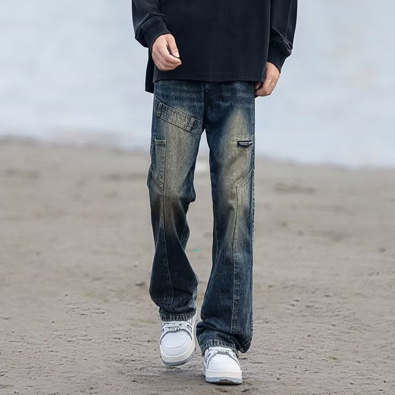 Herren Modische Cargo-Jeans mit praktischen Taschen Drune