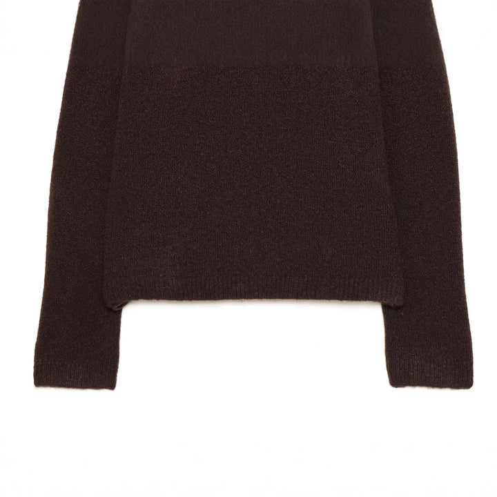 Damen nan cropped Strickpullover mit Schmuckkragen und Raglanärmeln Drune