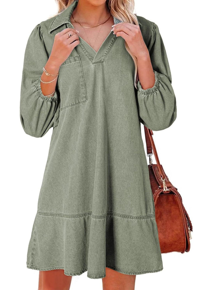 Damen Denim Kleid im lässigen Schnitt Drune