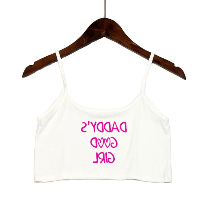 Damen modisches Crop-Top mit verzierten Trägern Drune