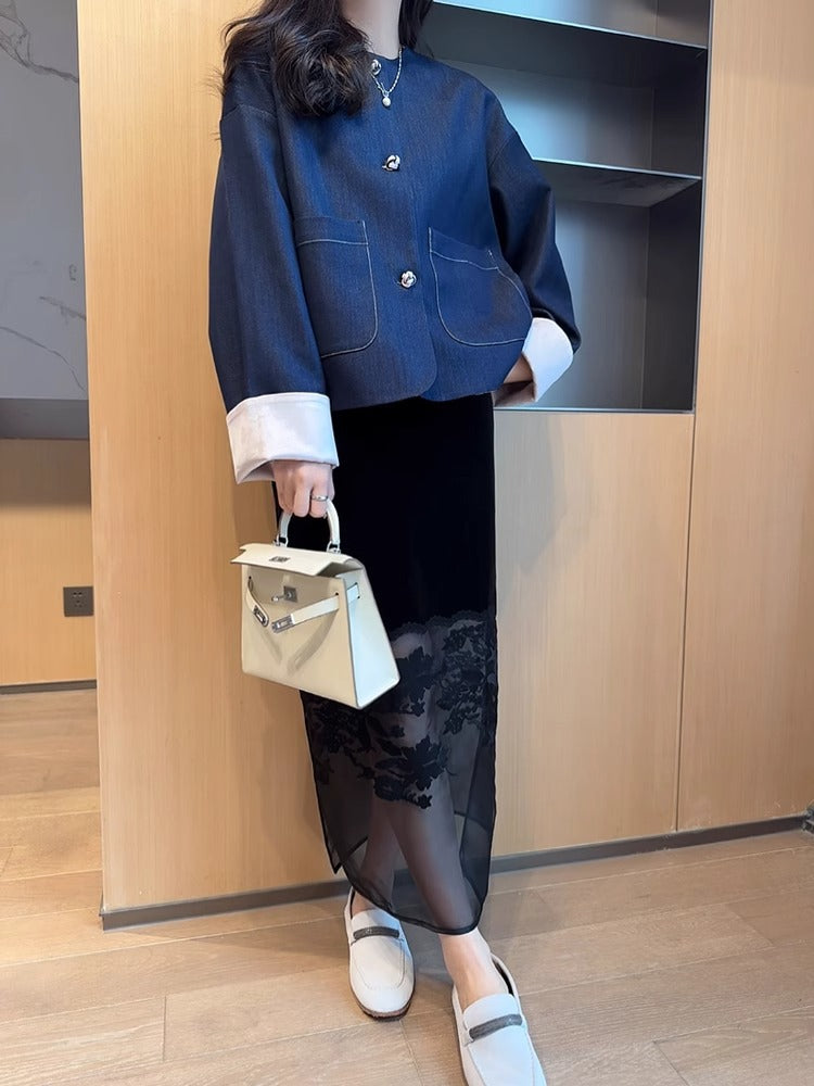 Damen Eleganter Kurzblazer Drune
