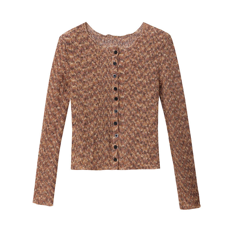Damen feine Strickjacke mit eleganten Knopfdetails Drune
