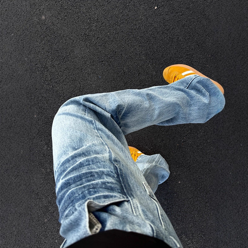 Herren Modische Cargo-Jeans mit Slim-Fit-Schnitt Drune