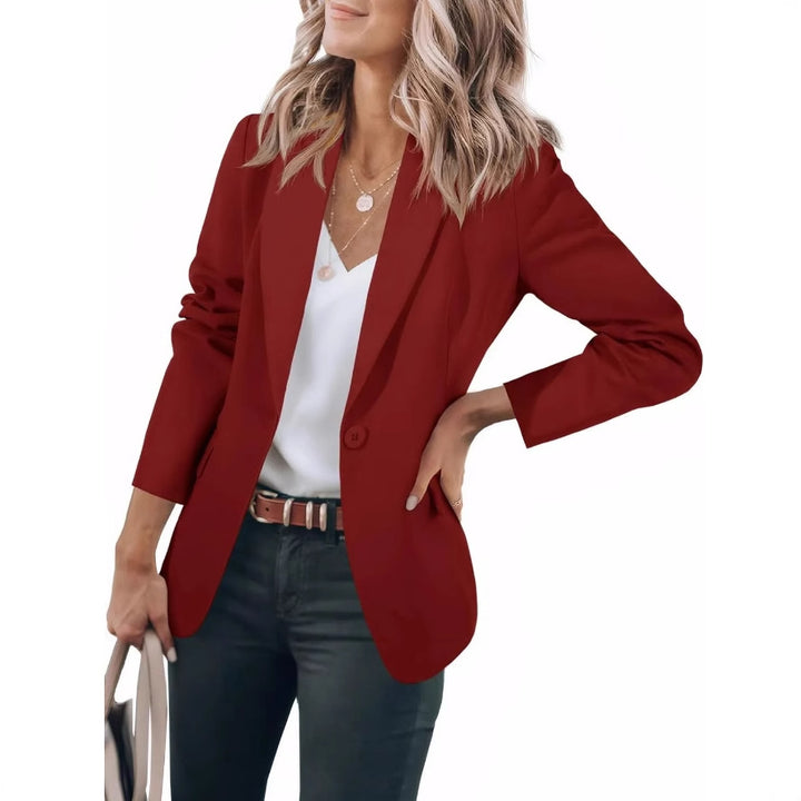 Damen lässiger Blazer mit elegantem Schnitt und praktischen Taschen Drune