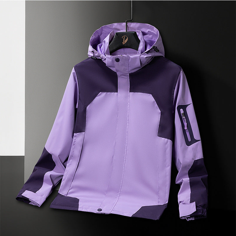 Herren Technische Softshell-Outdoorjacke mit Kapuze wasserabweisender Membran und Ärmeltasche Drune
