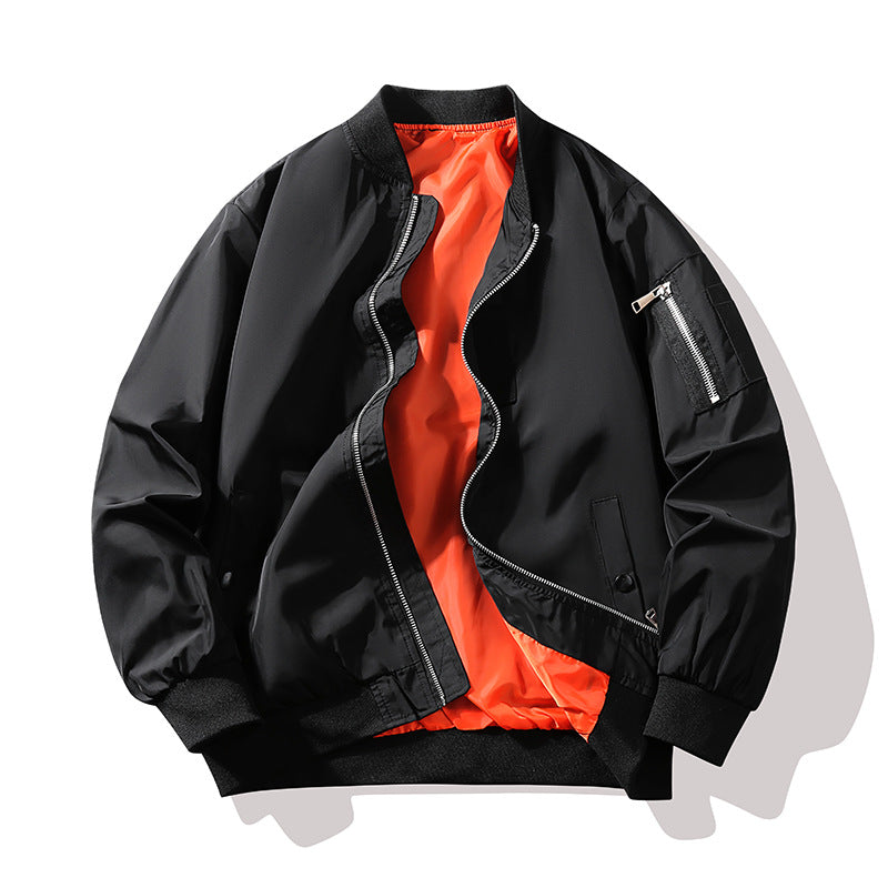 Herren Modische Bomberjacke mit leuchtendem Innenfutter Drune