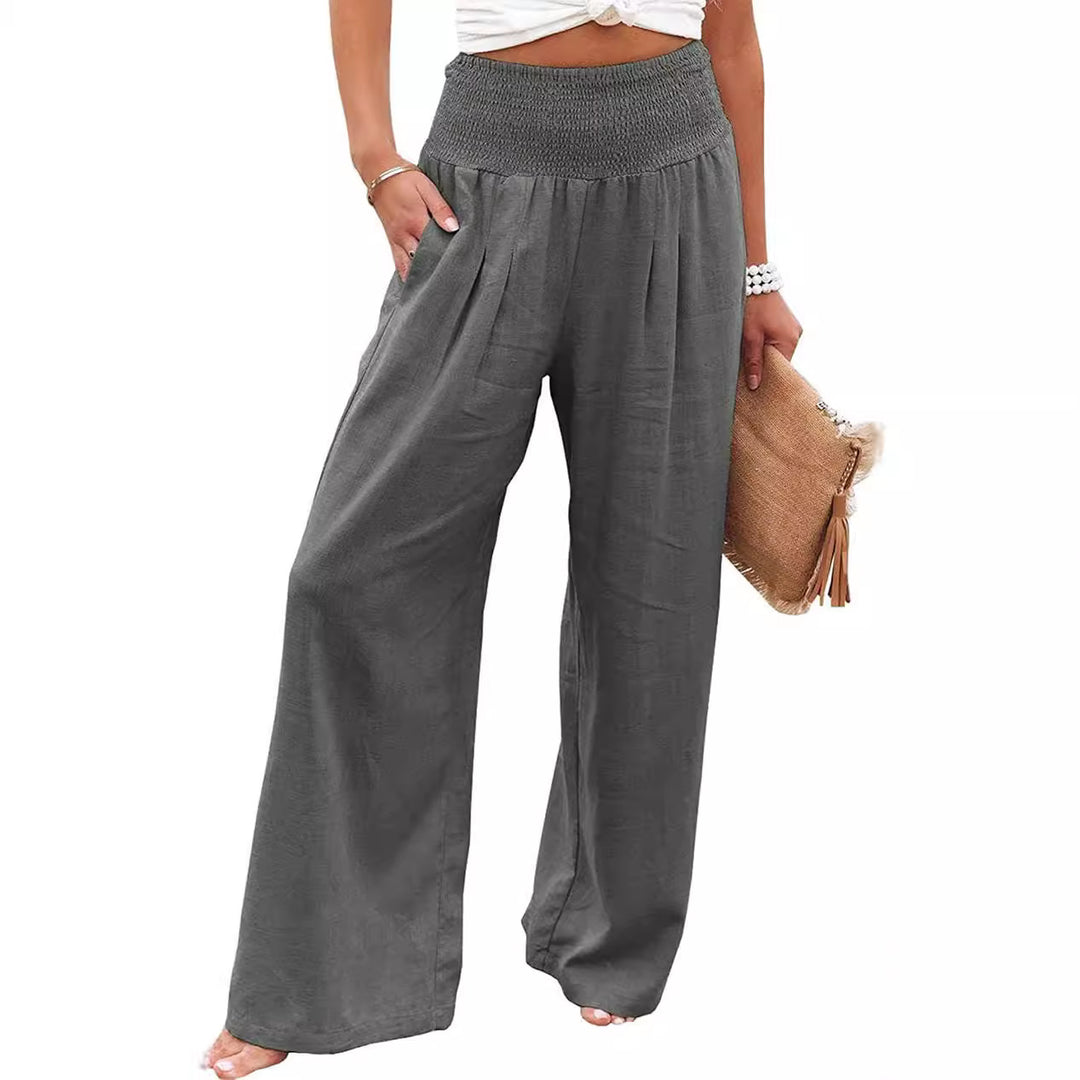 Damen weiter Sommerhose mit elastischem Bund Drune