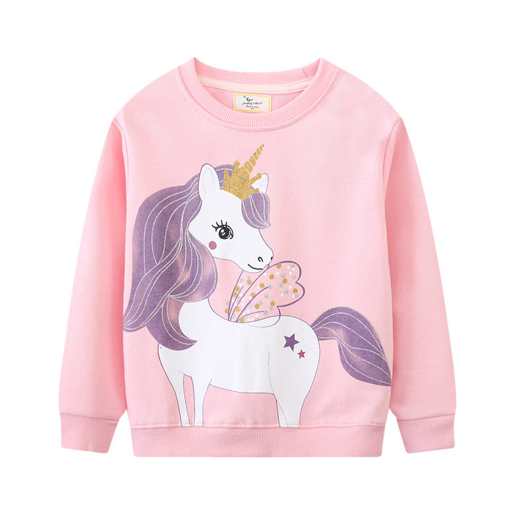 Mädchen Sweatshirt mit Einhorn-Applikation Drune