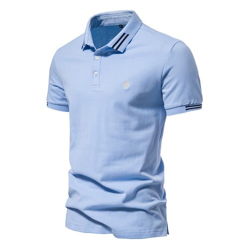 Herren Polohemd mit modernem Strukturdesign und stilvollen Akzenten Drune