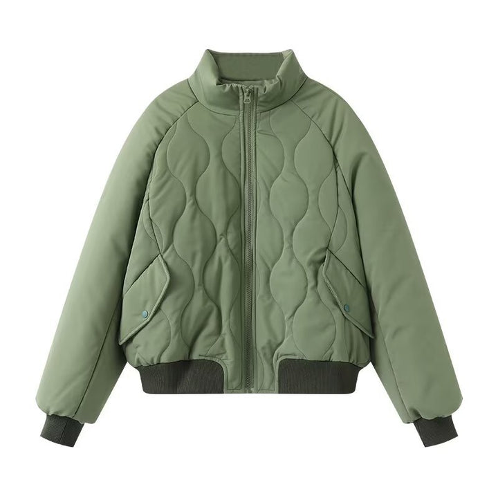 Damen modische Steppjacke mit hohem Kragen und voluminösem Design Drune