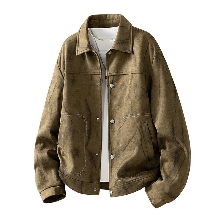 Herren Modische Jacke mit Teddyfellfutter Drune