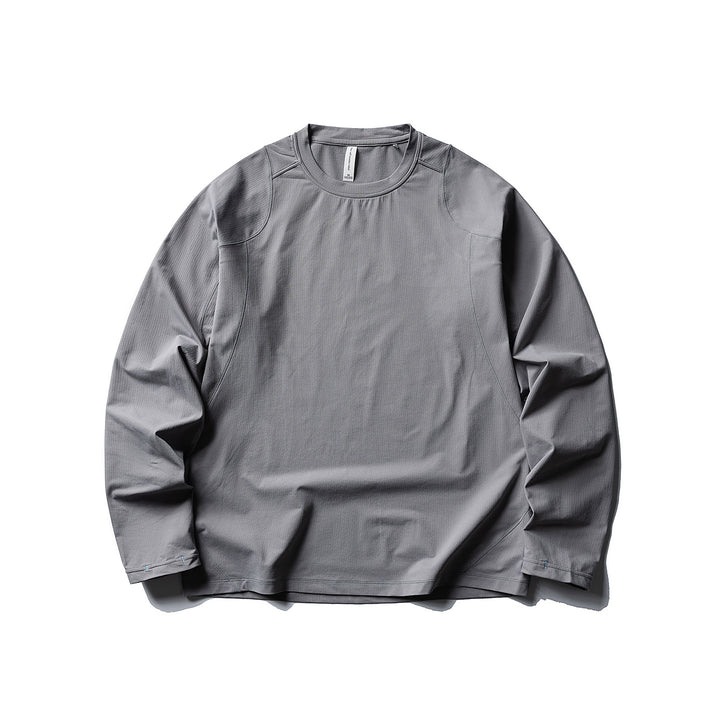 Unisex Leichter technischer Longsleeve mit Rundhalsausschnitt, Raglanärmeln und atmungsaktivem Funktionsmaterial Drune
