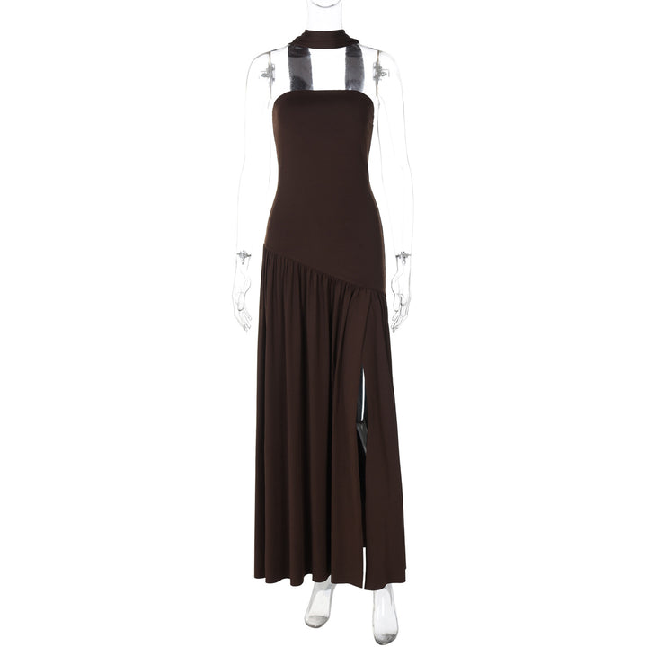 Damen Maxikleid mit raffiniertem Cut-Out-Design und asymmetrischem Saum Drune