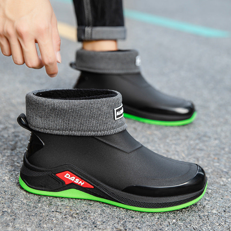 Herren wasserdichte gefütterte Kurzstiefelette mit rutschfester Profilsohle Drune
