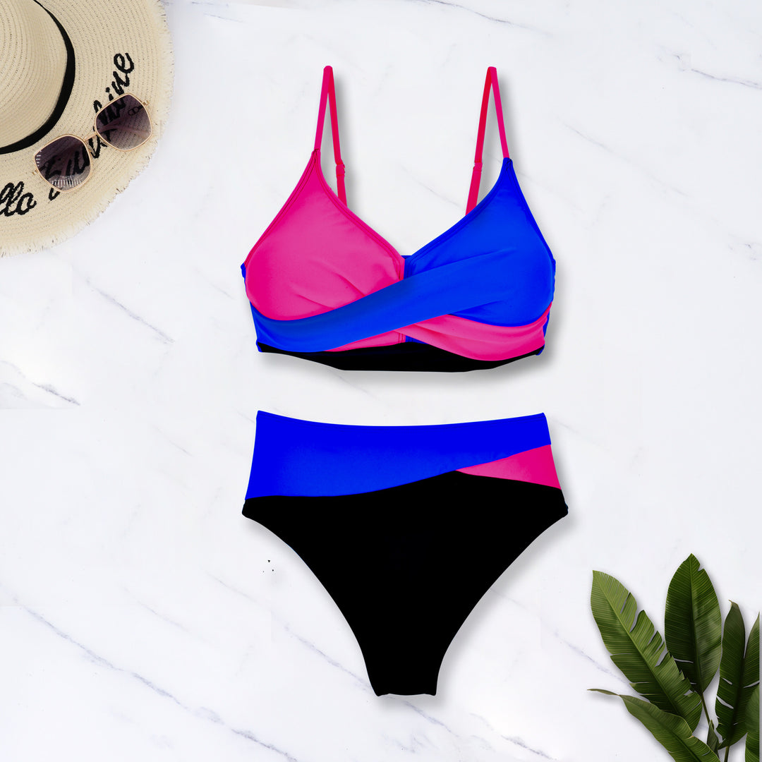 Damen Sportliches Zweiteiler Bikini-Set Drune