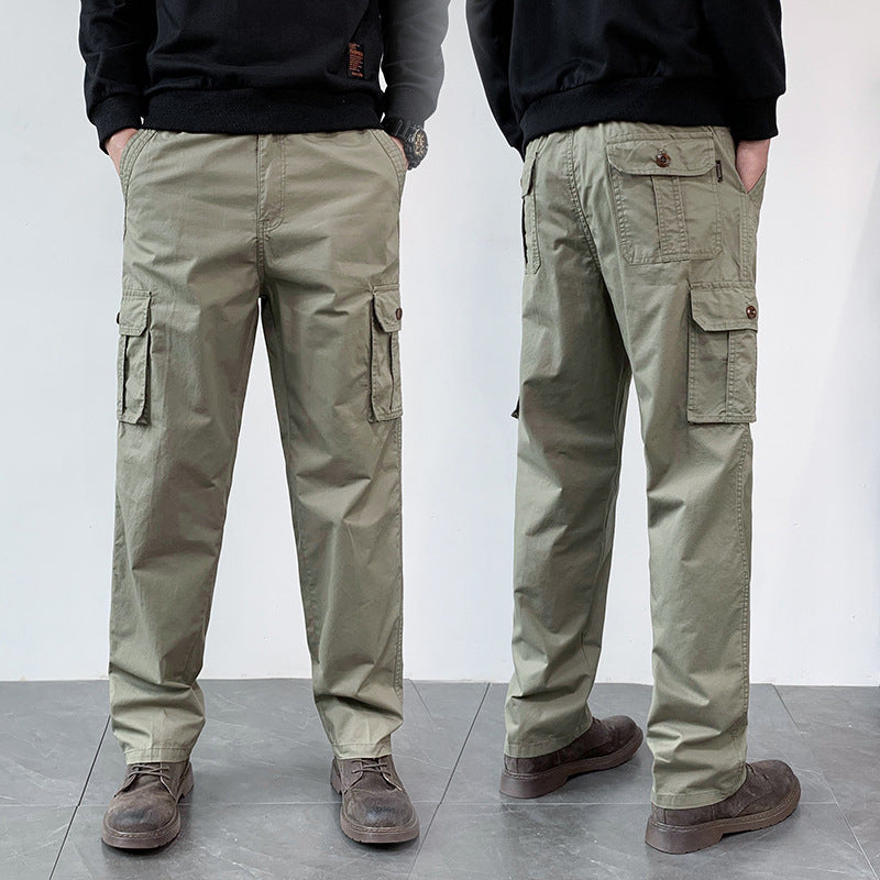 Herren Straight-Fit Cargohose mit Mehrfachtaschen und legerer Passform Drune