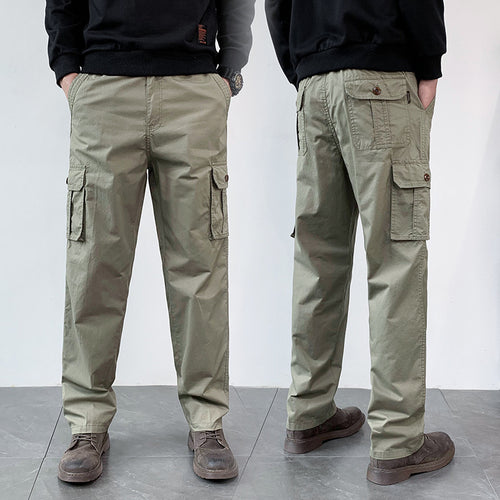 Herren Straight-Fit Cargohose mit Mehrfachtaschen und legerer Passform Drune